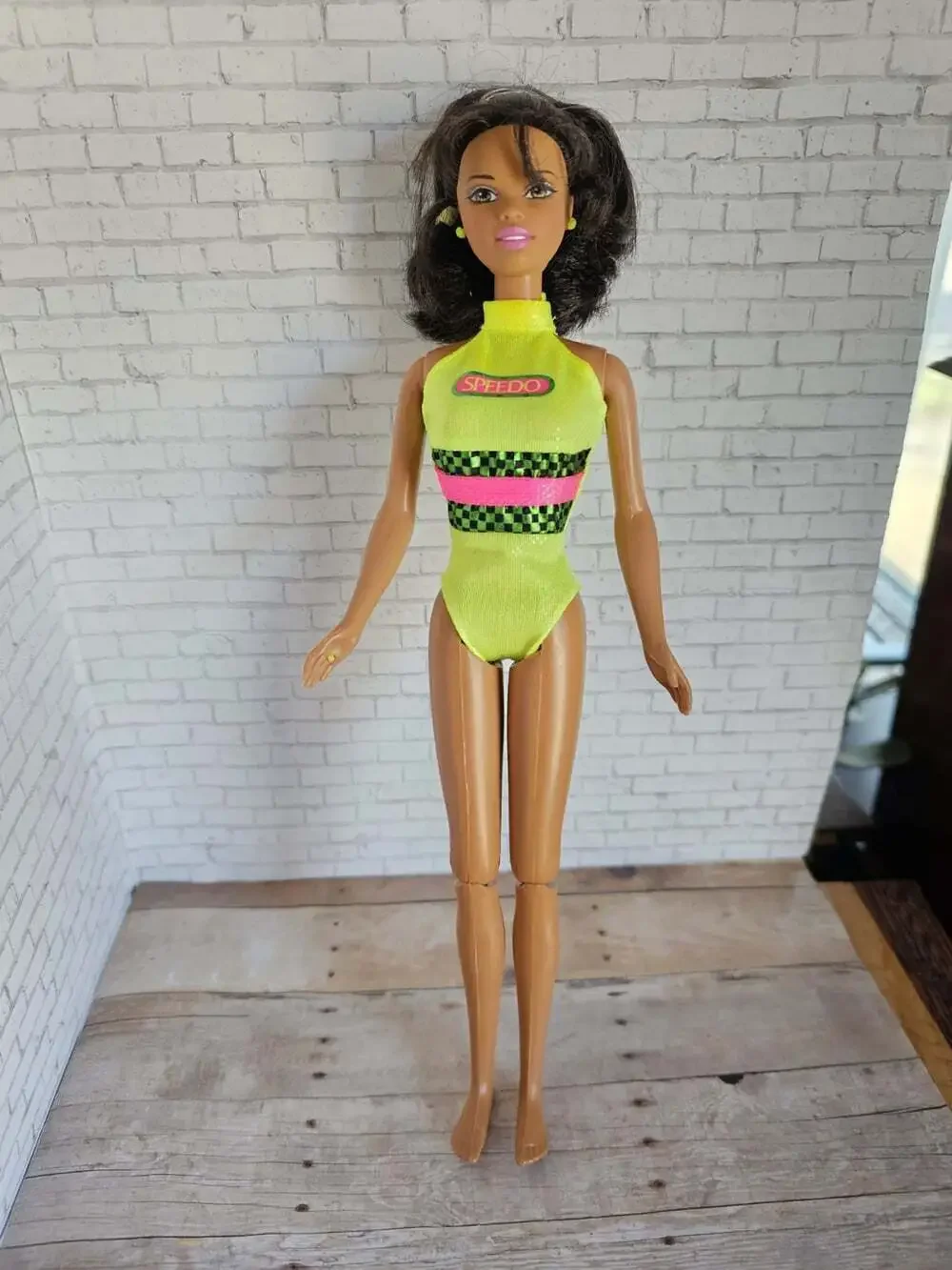 1997 Barbie Christie Flip n Dive Speedo Doll 18981 Vintage Swimsuit Rare Mattel